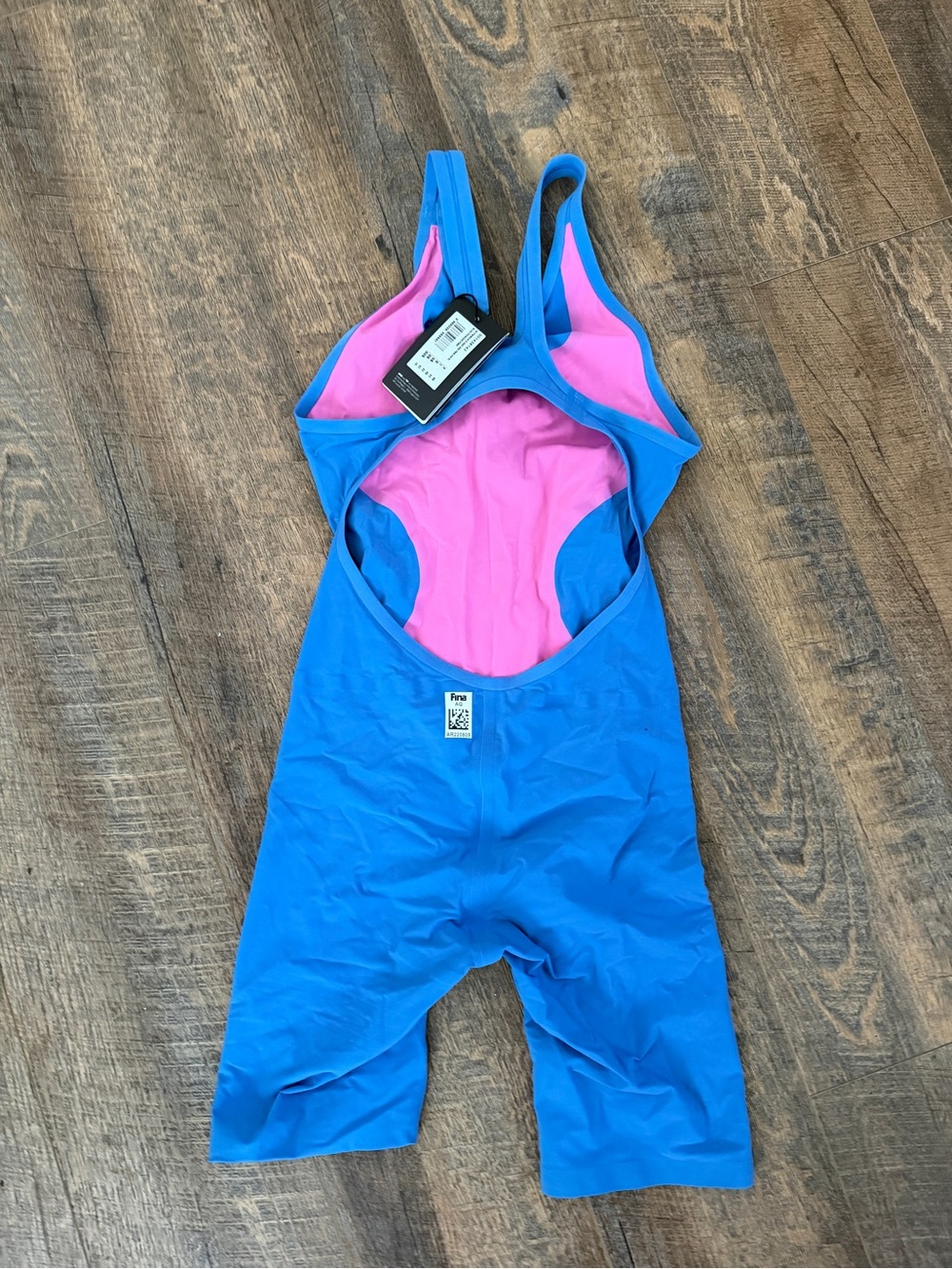 Arena Bright Blue and Hot Pink Athletic Swimwear Tech suit - Picture 3 of 6